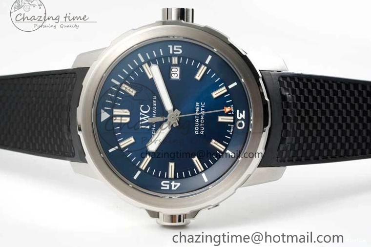 MIROTIME 0403 Aquatimer SS IW3290 RSF 1:1 Best Edition Blue Dial on Black Rubber Strap A Fashionable 7074